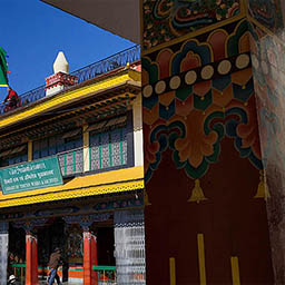 Bibliothek mit tibetischen Werken und Archiven