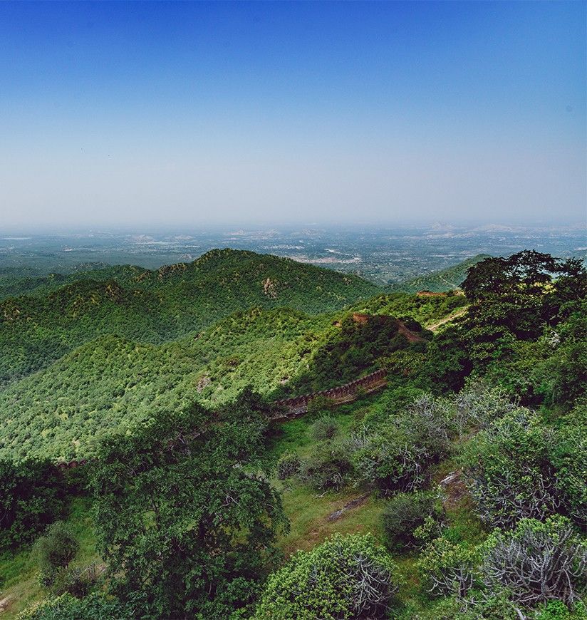 Panoramic View Of Aravalli Mountain Range